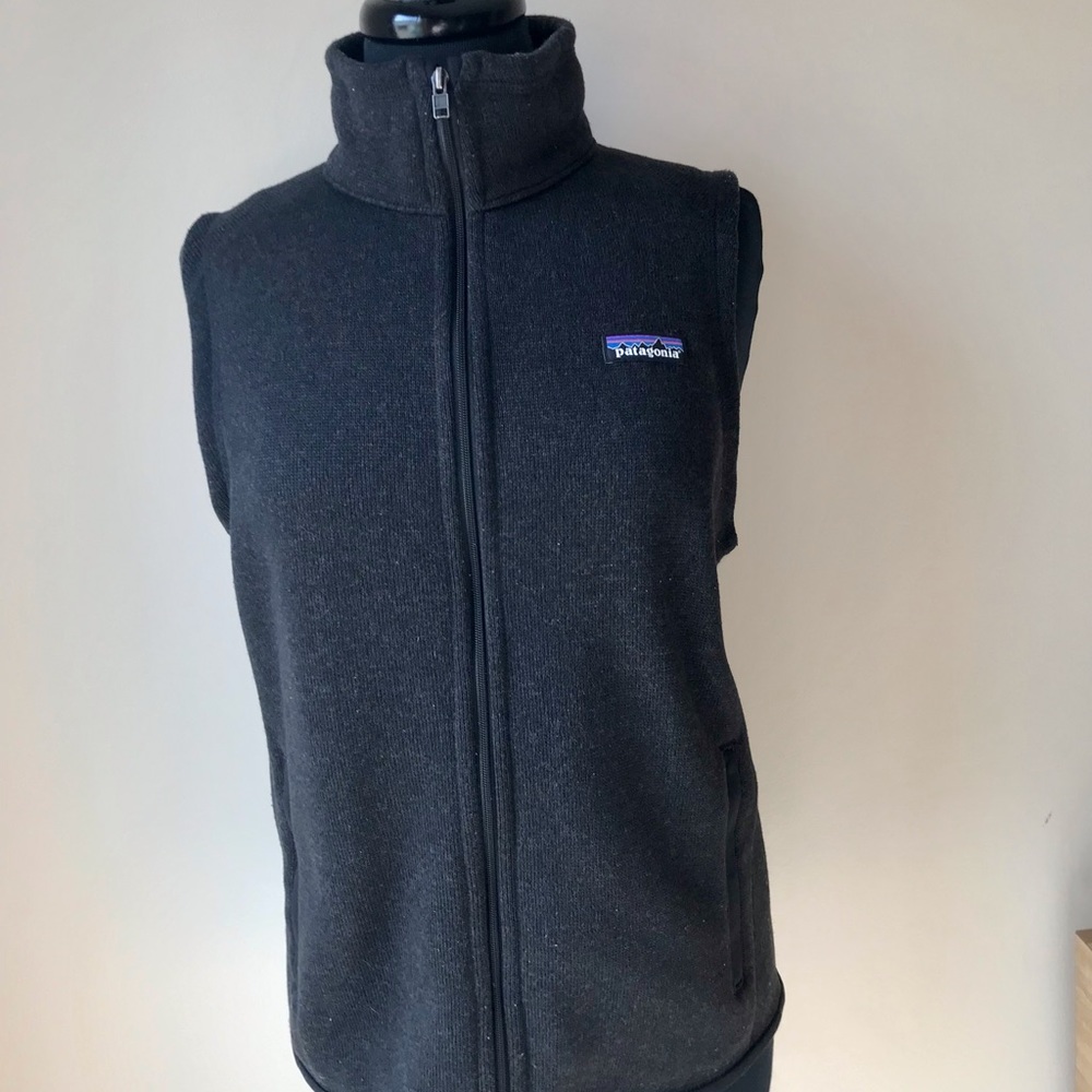 PATAGONIA Vest Women's Better Sweater Fleece Black Slim Fit Recycled Size Medium